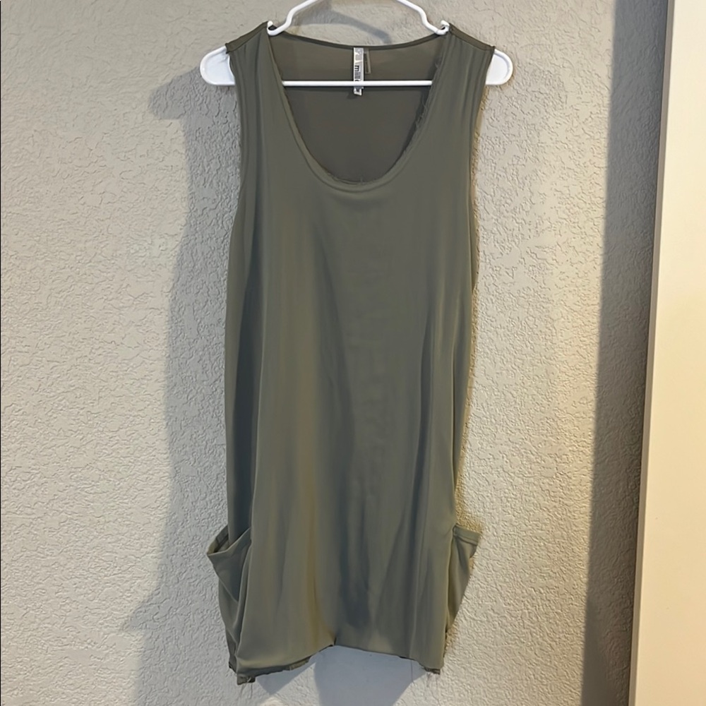 Olive Green Sleeveless Top